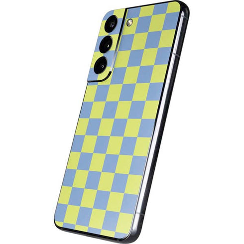 Neon Checkered Galaxy S22 Skin